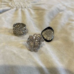 Costume rings size 7 lot of 3